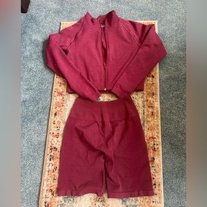 Alphalete short/jacket set